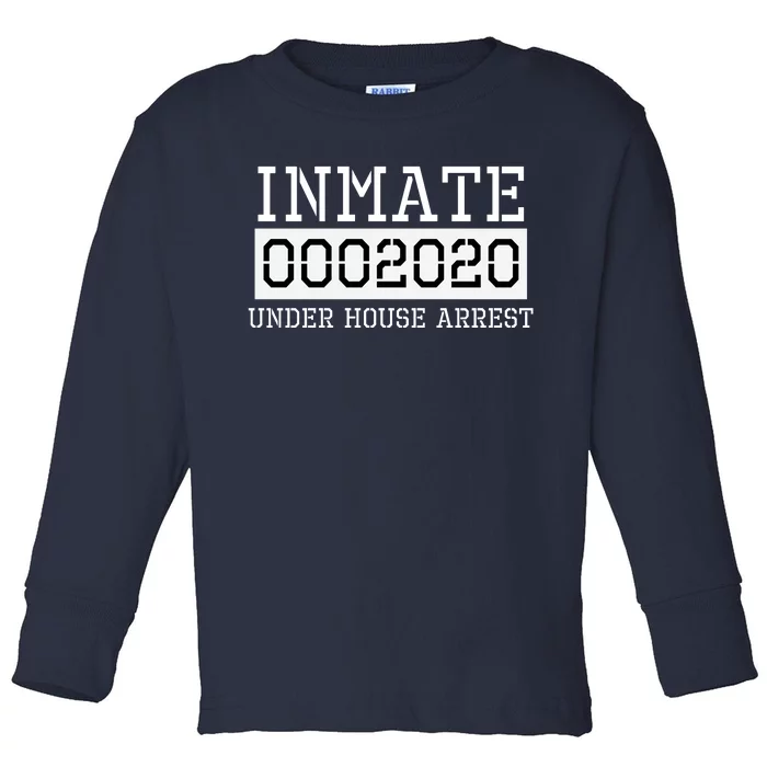 Inmate Under House Arrest Funny Prison Costume Toddler Long Sleeve Shirt