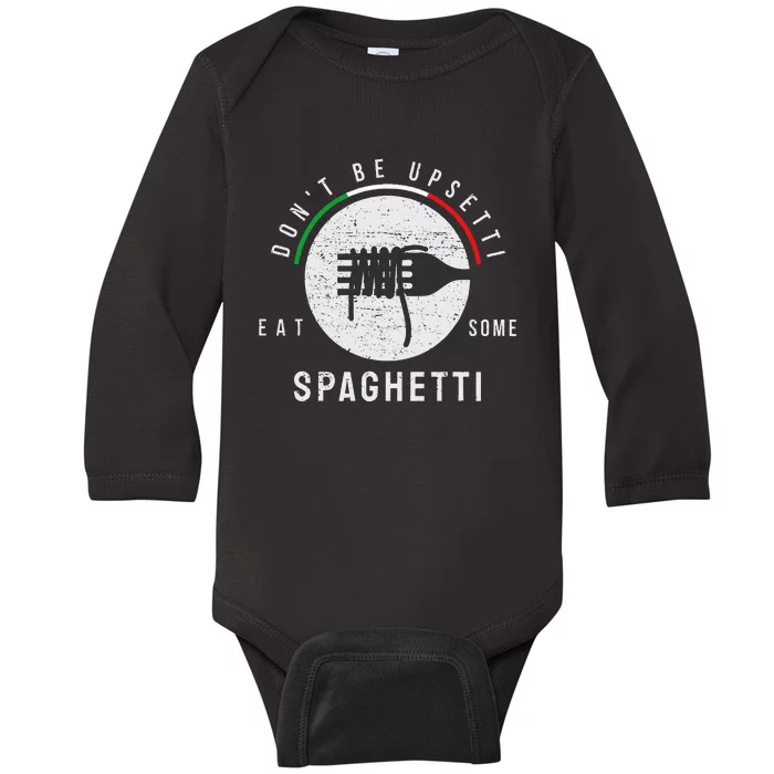 Ithaca NY New York Peace Distressed Amber Print Baby Long Sleeve Bodysuit