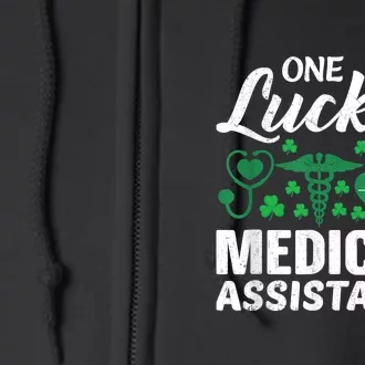 Irish Nurse Onee Lucki Medical Assistant St.Patrick Day Full Zip Hoodie