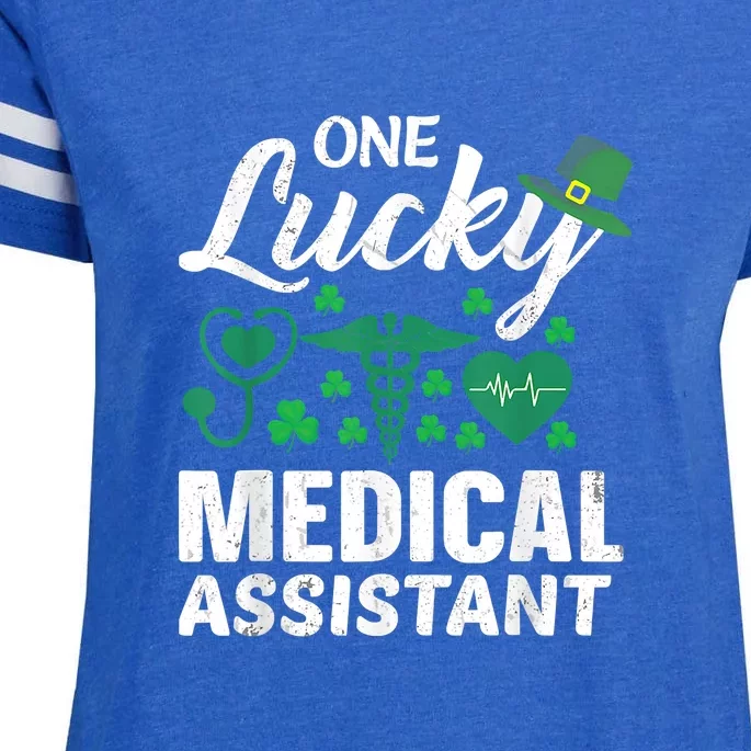 Irish Nurse Onee Lucki Medical Assistant St.Patrick Day Enza Ladies Jersey Football T-Shirt