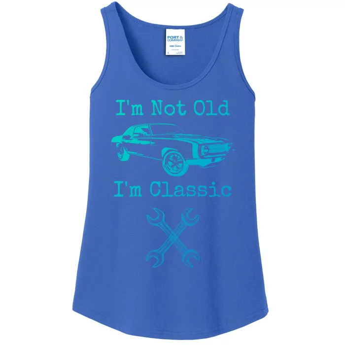 Im Not Old Im Classic Cool Car Graphic Retired Dad Grandpa Cool Gift Ladies Essential Tank