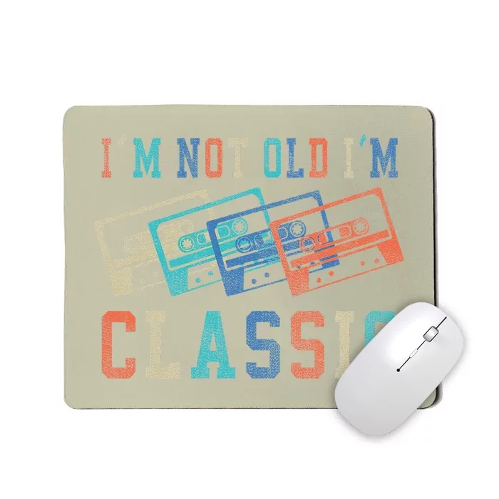 Im Not Old Im Classic Grandpa Dad Birthday Gifts Rock Music Mousepad