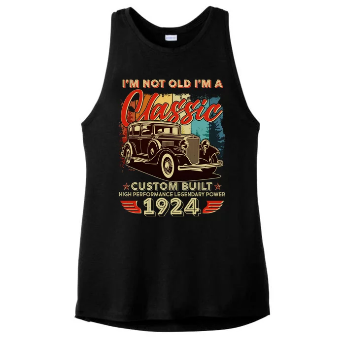 100th Birthday Im Not Old Im A Classic 1924 Custom Built Ladies Tri-Blend Wicking Tank