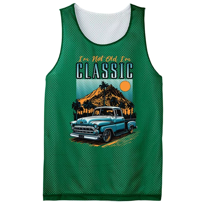 IM Not Old IM Classic Vintage Distressed Pickup Truck Mesh Reversible Basketball Jersey Tank