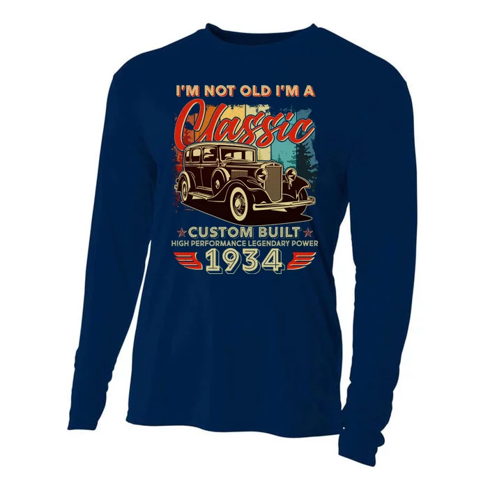 90th Birthday Im Not Old Im A Classic 1934 Custom Built Cooling Performance Long Sleeve Crew