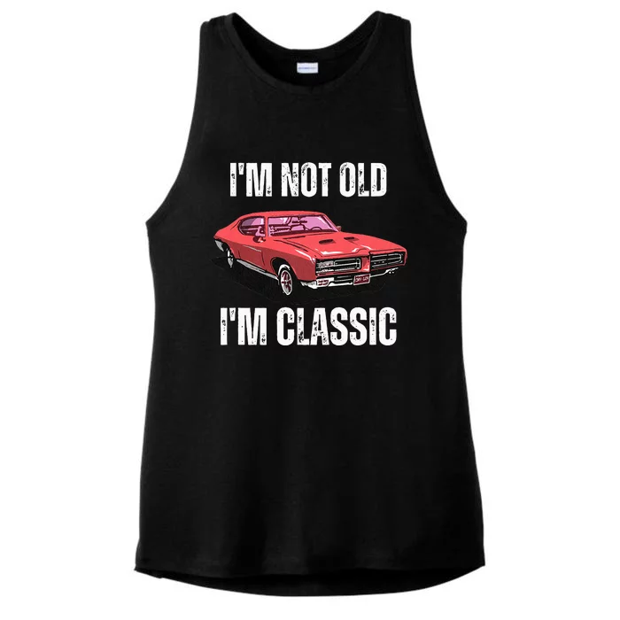 I'm Not Old I'm Classic Vintage Old School Muscle Car Ladies Tri-Blend Wicking Tank