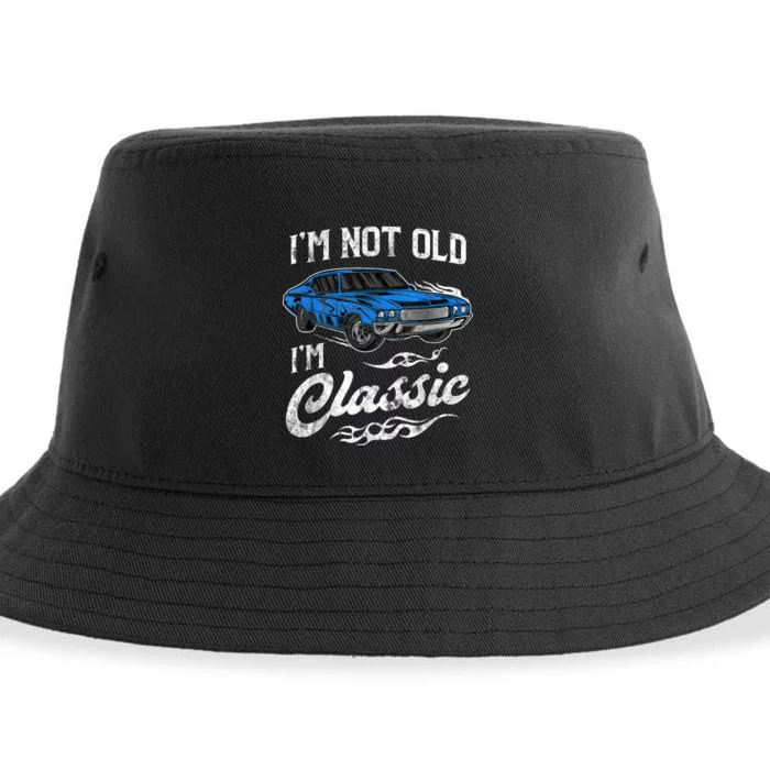 I'm Not Old I'm Classic Vintage Muscle Car Lover Gift Sustainable Bucket Hat