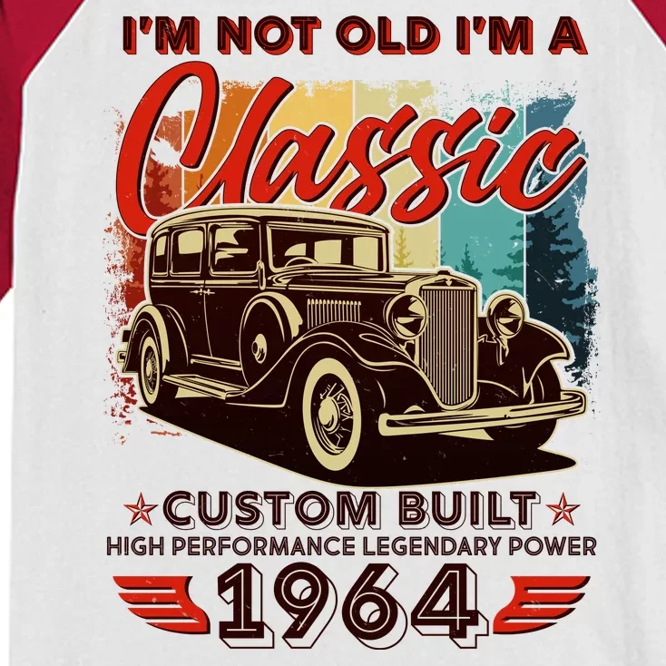 60th Birthday Im Not Old Im A Classic 1964 Custom Built Kids Colorblock Raglan Jersey