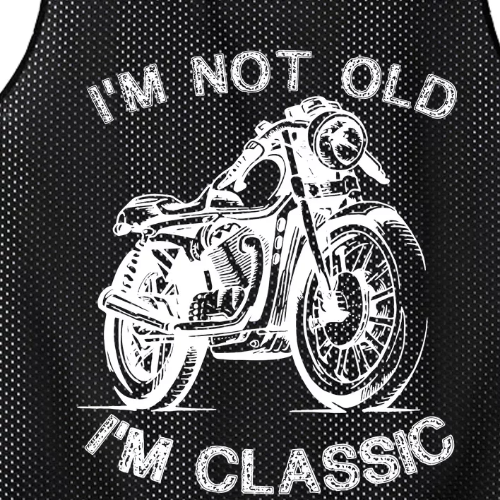 IM Not Old IM Classic Funny Motorcycle Graphic Mesh Reversible Basketball Jersey Tank