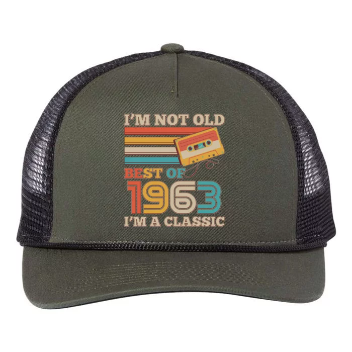 I'm Not Old Best Of 1963 I'm A Classic 60th Birthday Retro Rope Trucker Hat Cap