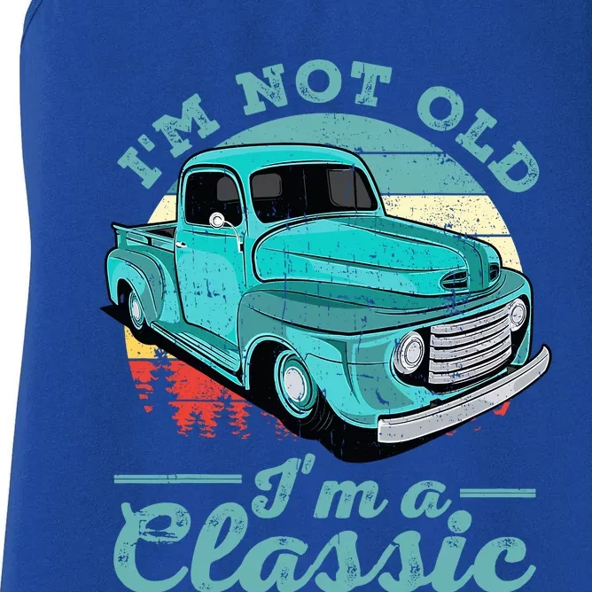 IM Not Old IM Classic Funny Retro Cool Car Vintage Women's Racerback Tank