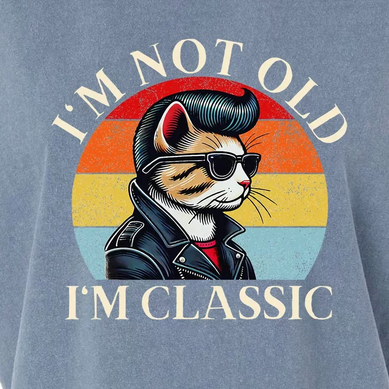 IM Not Old IM Classic Retro Funny Cat Lover Garment-Dyed Women's Muscle Tee