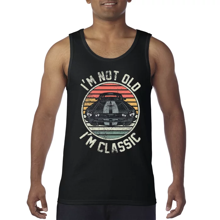 I'm Not Old I'm Classic Car Vintage 1969 Mustang Mach Car Tank Top