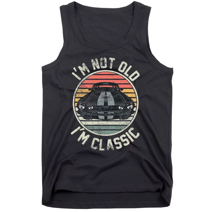 I'm Not Old I'm Classic Car Vintage 1969 Mustang Mach Car Tank Top