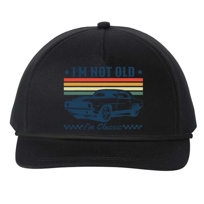 I’M Not Old Im Classic Funny Car Birthday Novelty Snapback Five-Panel Rope Hat