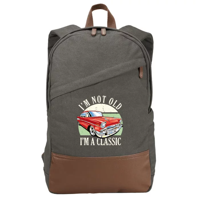 I'm Not Old I'm A Classic Car Vintage Retro Cotton Canvas Backpack