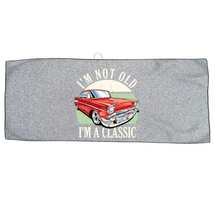 I'm Not Old I'm A Classic Car Vintage Retro Large Microfiber Waffle Golf Towel