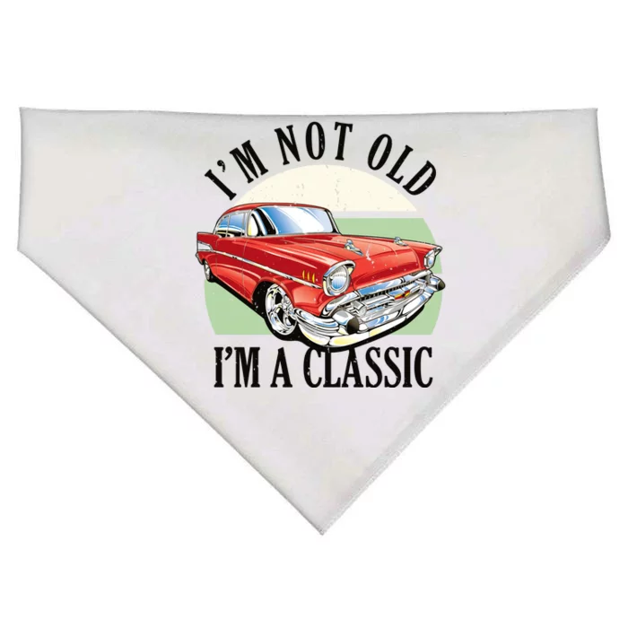 I'm Not Old I'm A Classic Car Vintage Retro USA-Made Doggie Bandana