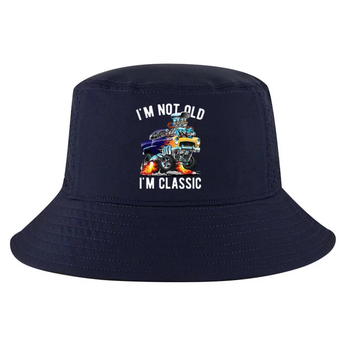 Im Not Old Im Classic Funny Hotrod Classic Car Cartoon Cool Comfort Performance Bucket Hat