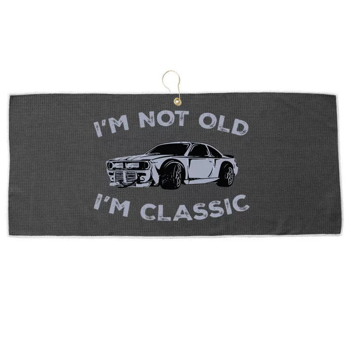 I'm Not Old I'm Classic Funny Old Man Large Microfiber Waffle Golf Towel