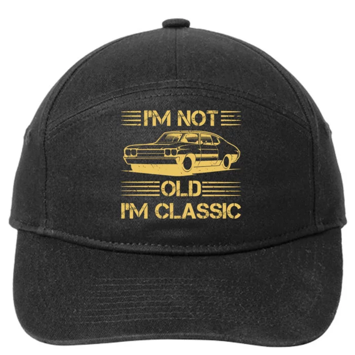 Im Not Old Im Classic Funny Car Graphic 7-Panel Snapback Hat