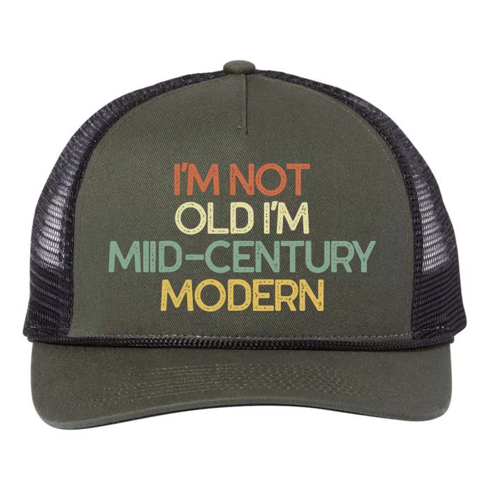 IM Not Old IM Midcentury Modern Sarcastic Retro Rope Trucker Hat Cap