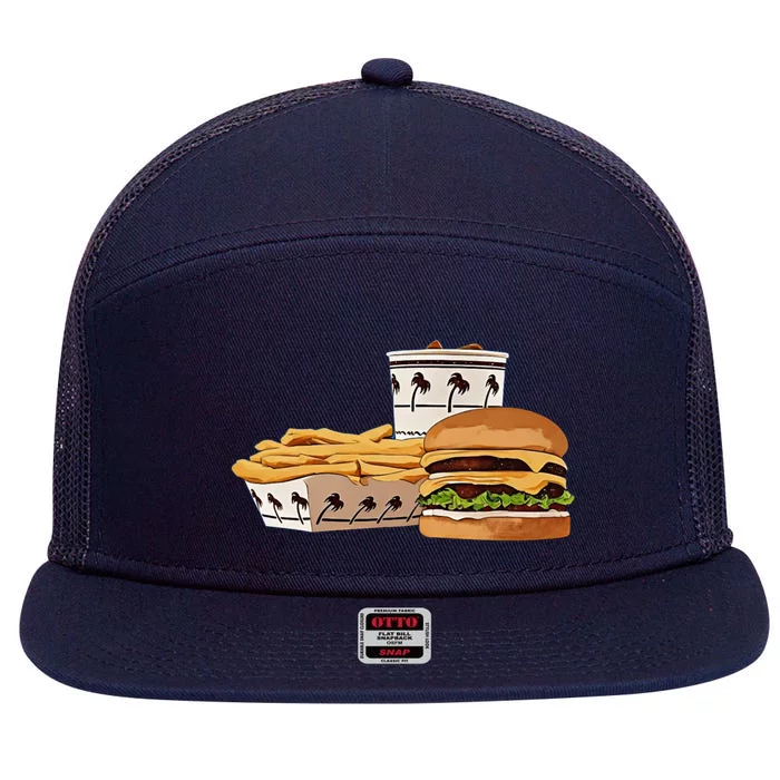 In N Out 7 Panel Mesh Trucker Snapback Hat