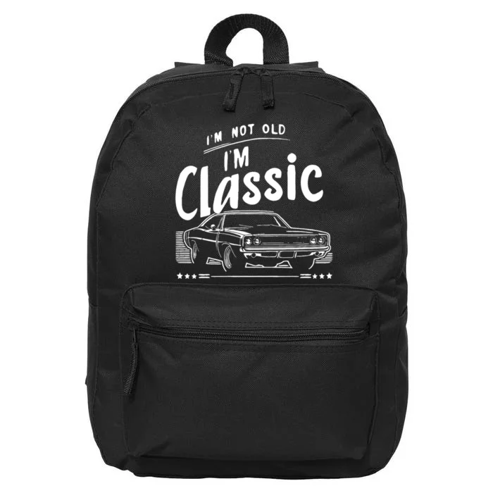 IM Not Old IM Classic Funny Car Graphic 16 in Basic Backpack