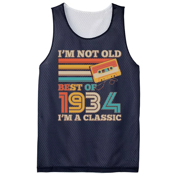 Im Not Old Best Of 1934 Im A Classic 90th Birthday Mesh Reversible Basketball Jersey Tank