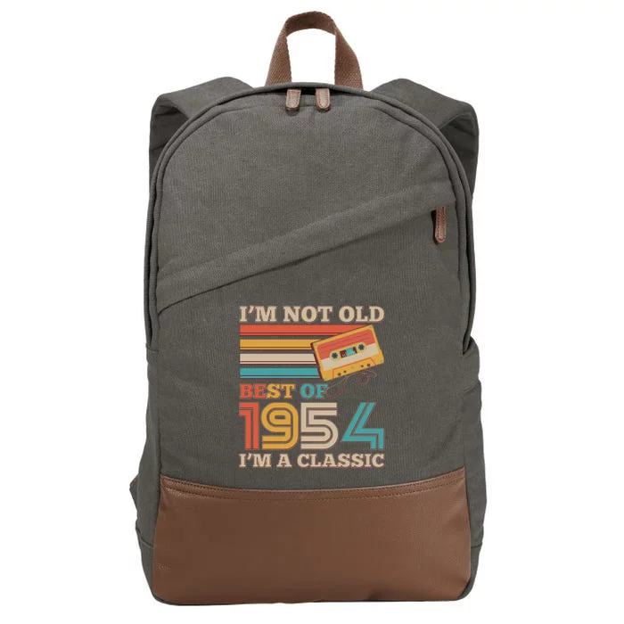 Im Not Old Best Of 1954 Im A Classic 70th Birthday Cotton Canvas Backpack