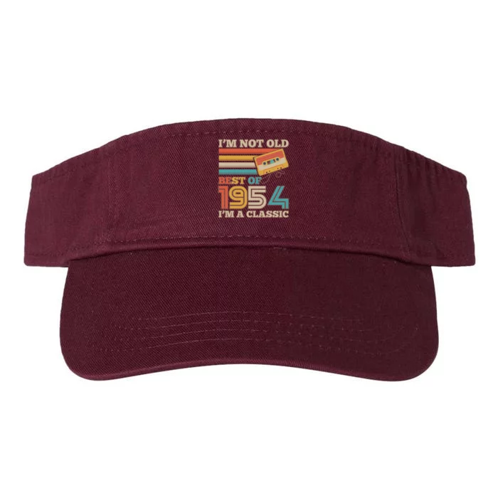 Im Not Old Best Of 1954 Im A Classic 70th Birthday Valucap Bio-Washed Visor