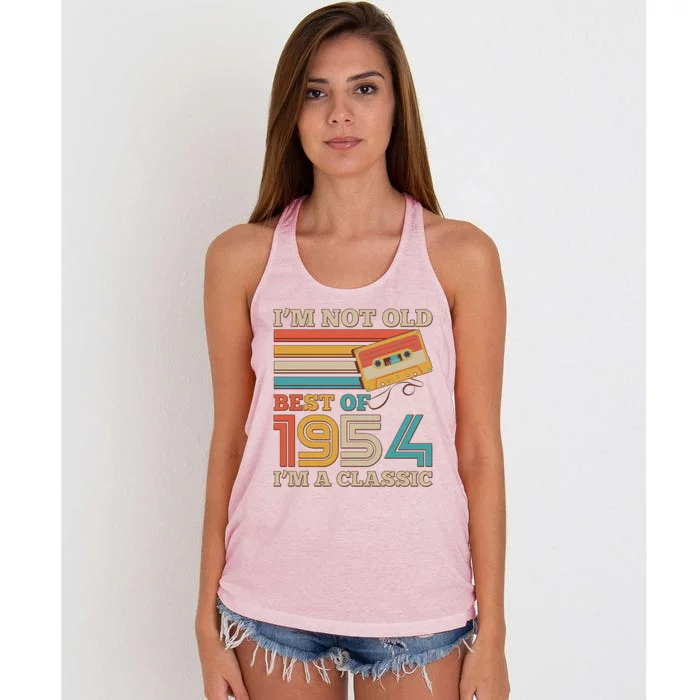 Im Not Old Best Of 1954 Im A Classic 70th Birthday Women's Knotted Racerback Tank