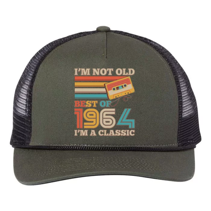 Im Not Old Best Of 1964 Im A Classic 60th Birthday Retro Rope Trucker Hat Cap