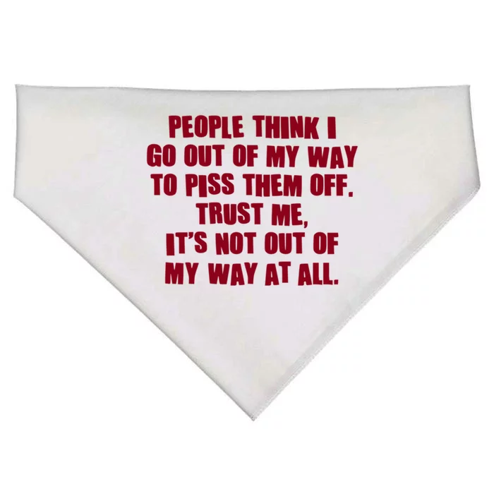 Its Not Out Of My Way Cute Gift USA-Made Doggie Bandana