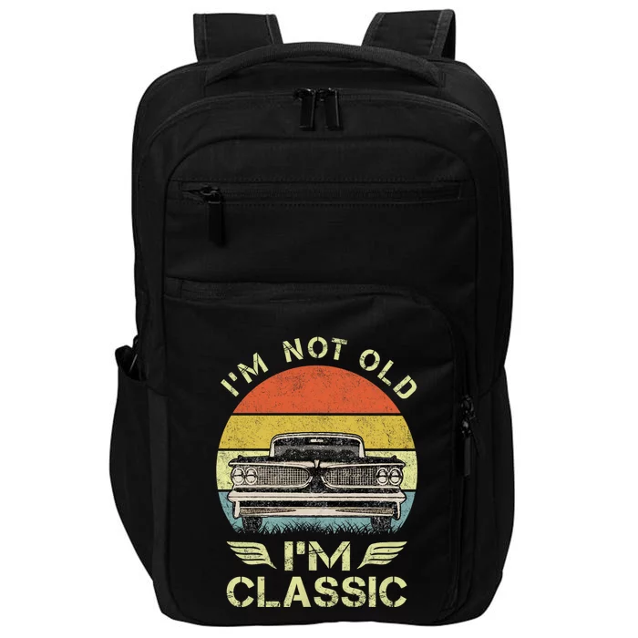 IM Not Old IM Classic Funny Car Graphic Impact Tech Backpack