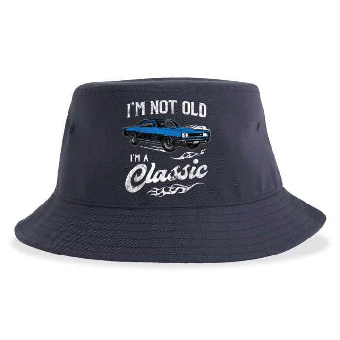 I'm Not Old I'm Classic Funny 60s Muscle Car Vintage Lover Gift Sustainable Bucket Hat