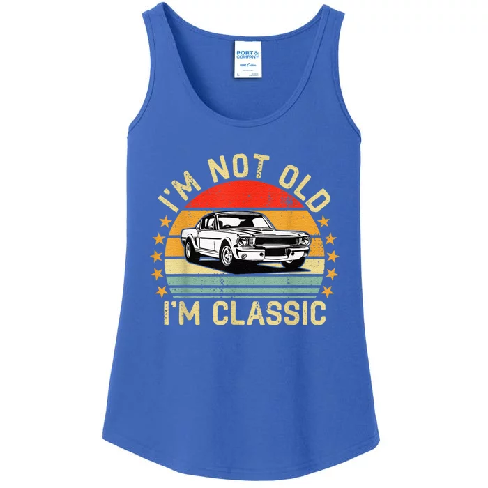 I'm Not Old I'm Classic Funny Car Graphic Vintage Ladies Essential Tank