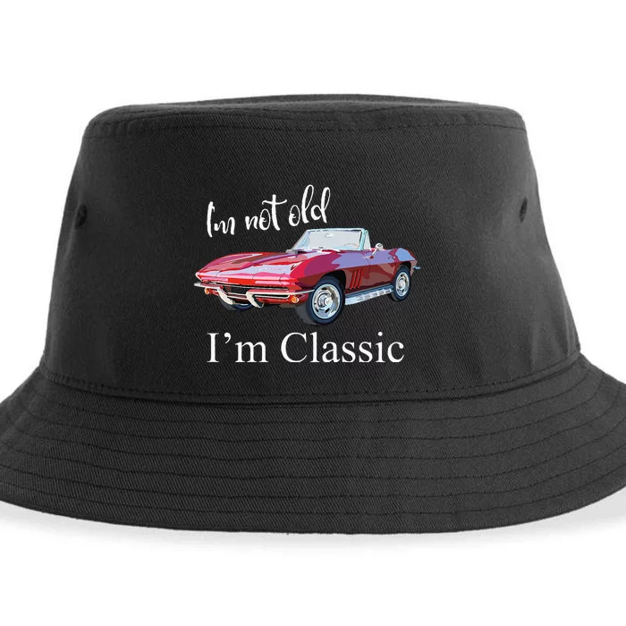 I'm Not Old I'm Classic Retro Muscle Car Cool Birthday Sustainable Bucket Hat