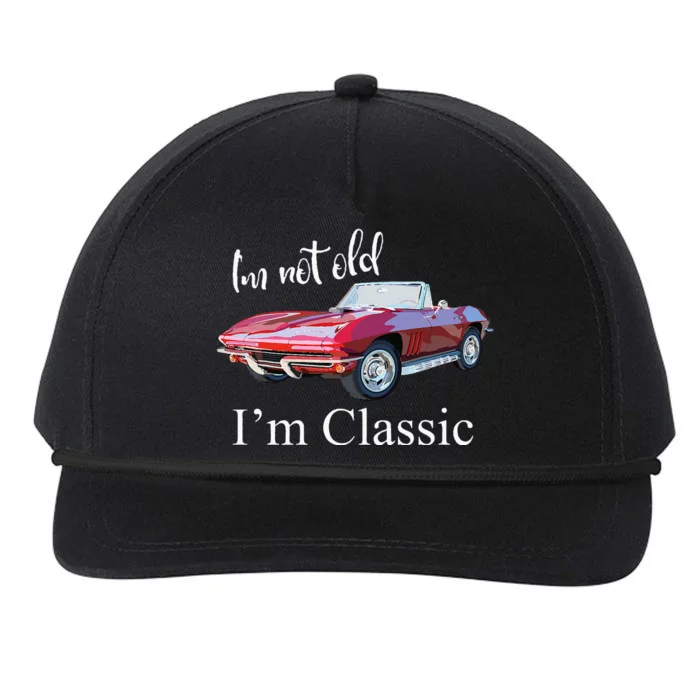 I'm Not Old I'm Classic Retro Muscle Car Cool Birthday Snapback Five-Panel Rope Hat