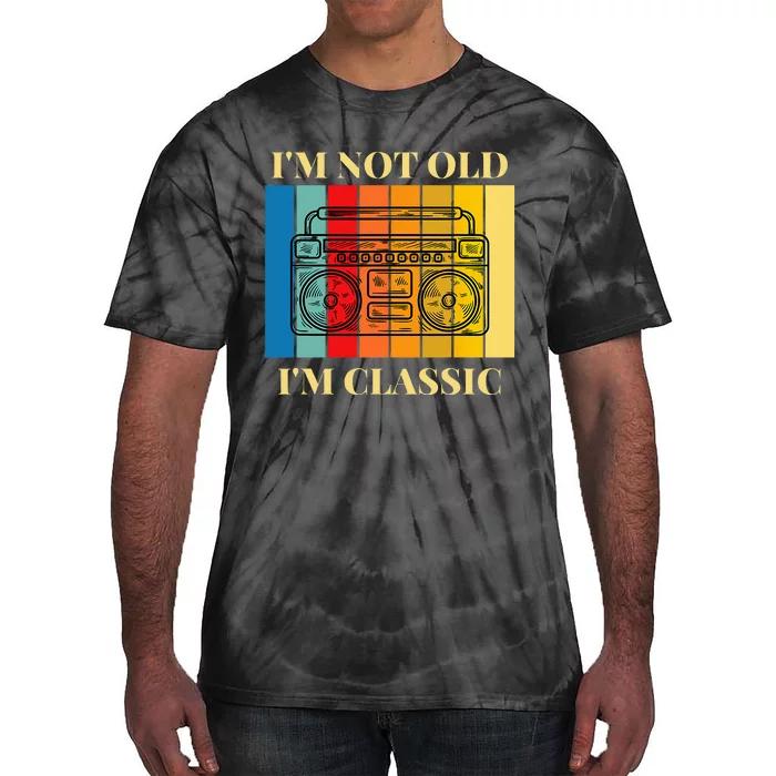 I'm Not Old I'm Classic 80s 90s Stereo Graphic Retro Vintage Tie-Dye T-Shirt