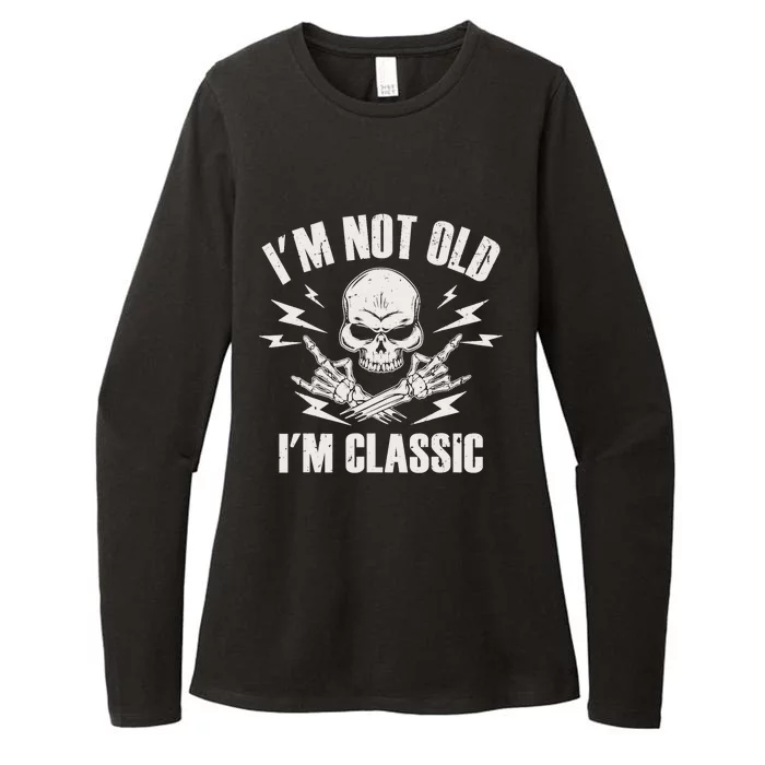 I'm Not Old I'm Classic Funny Rock On Skull for & Wo Womens CVC Long Sleeve Shirt