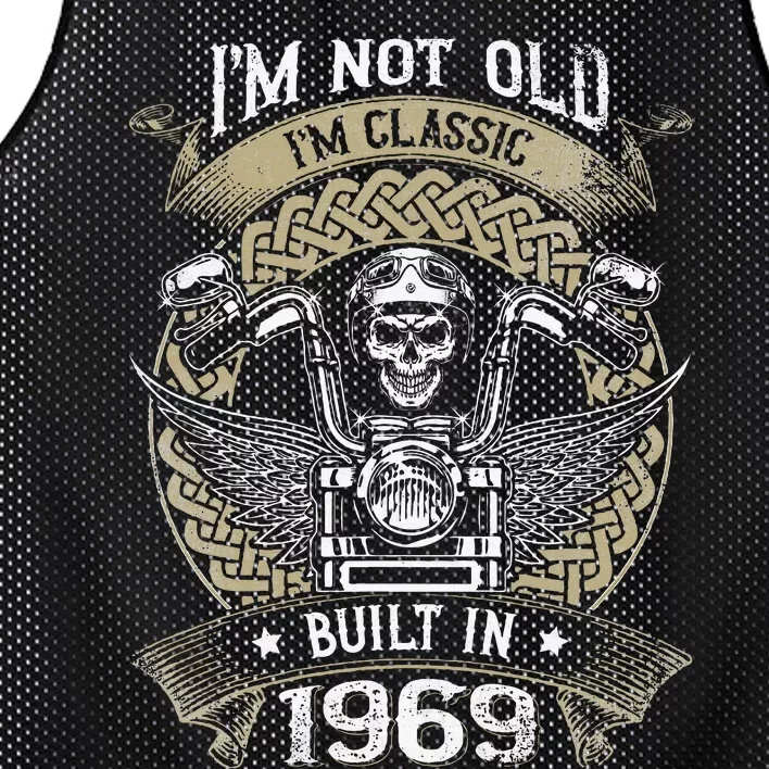 IM Not Old IM Classic Built 1969 Motorcycle 55th Birthday Mesh Reversible Basketball Jersey Tank