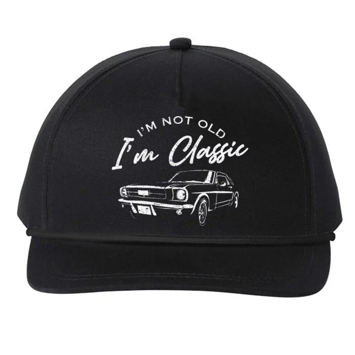 Im Not Old Im Classic Car Funny Dad Grandpa Birthday Snapback Five-Panel Rope Hat