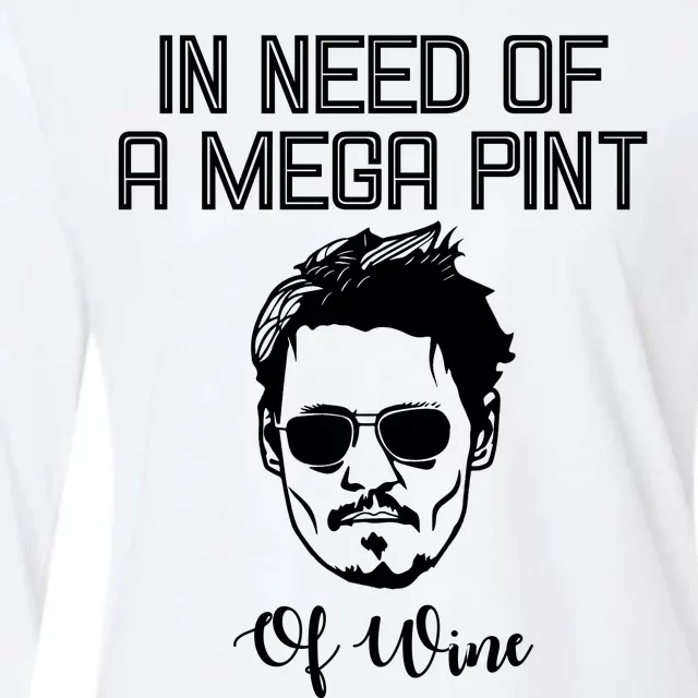 In Need Of A Mega Pint Of Wine Funny Womens Cotton Relaxed Long Sleeve T-Shirt