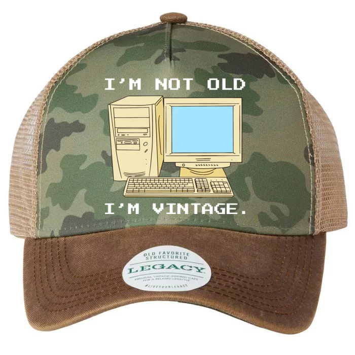 I'm Not Old I'm Vintage Funny Computer Legacy Tie Dye Trucker Hat