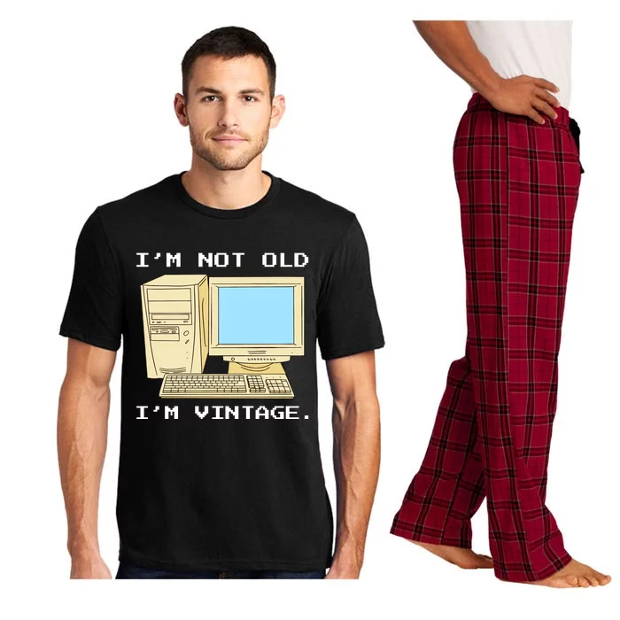 I'm Not Old I'm Vintage Funny Computer Pajama Set