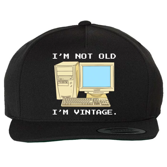 I'm Not Old I'm Vintage Funny Computer Wool Snapback Cap