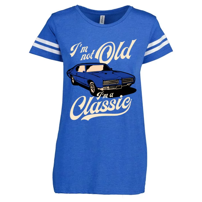 IM Not Old IM A Classic Vintage Muscle Car Birthday Gift Enza Ladies Jersey Football T-Shirt