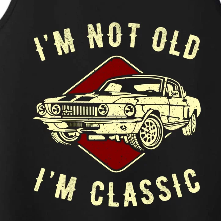 IM Not Old IM Classic Funny Car Graphic Retro Performance Tank