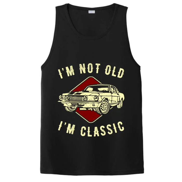 IM Not Old IM Classic Funny Car Graphic Retro Performance Tank